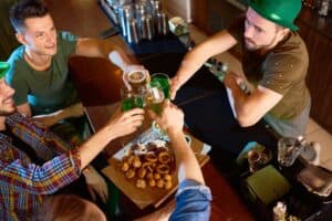 Irish Friends Celebrating Saint Patricks Day