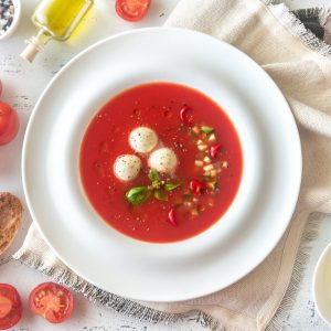 Portion of gazpacho